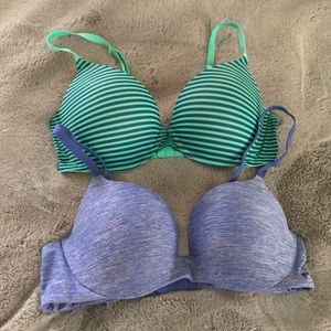 Victoria’s Secret PINK push up bra bundle 36D